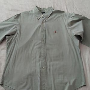 Ralph Lauren Mens XL Pale Green Oxford Button Up Shirt